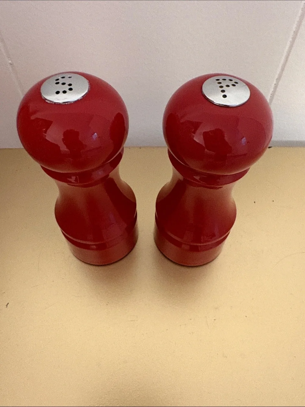 Longaberger Red Salt and Pepper Shakers
